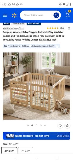 WOODEN BABY PLAYPEN
