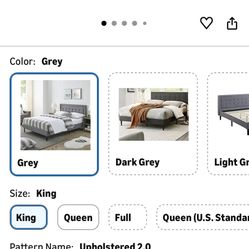DeCoro Mornington 2.0 Platform Bed/Headboard And Metal Frame With Wood Slat Support