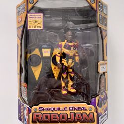 RARE Lakers EXCLUSIVE Numbered Shaquille O'neal Robo Jam Infrared Helicopter Figure MIB