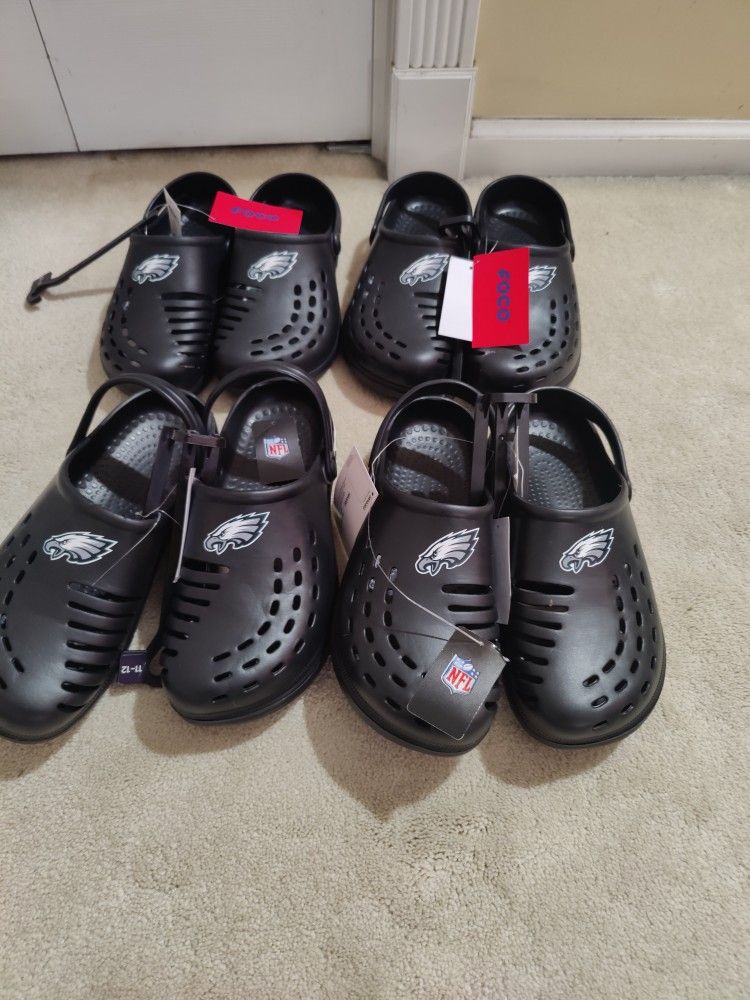 Mens Or. Ladies.. Philadelphia Eagles Focos Shoes.. Med Or Large Size