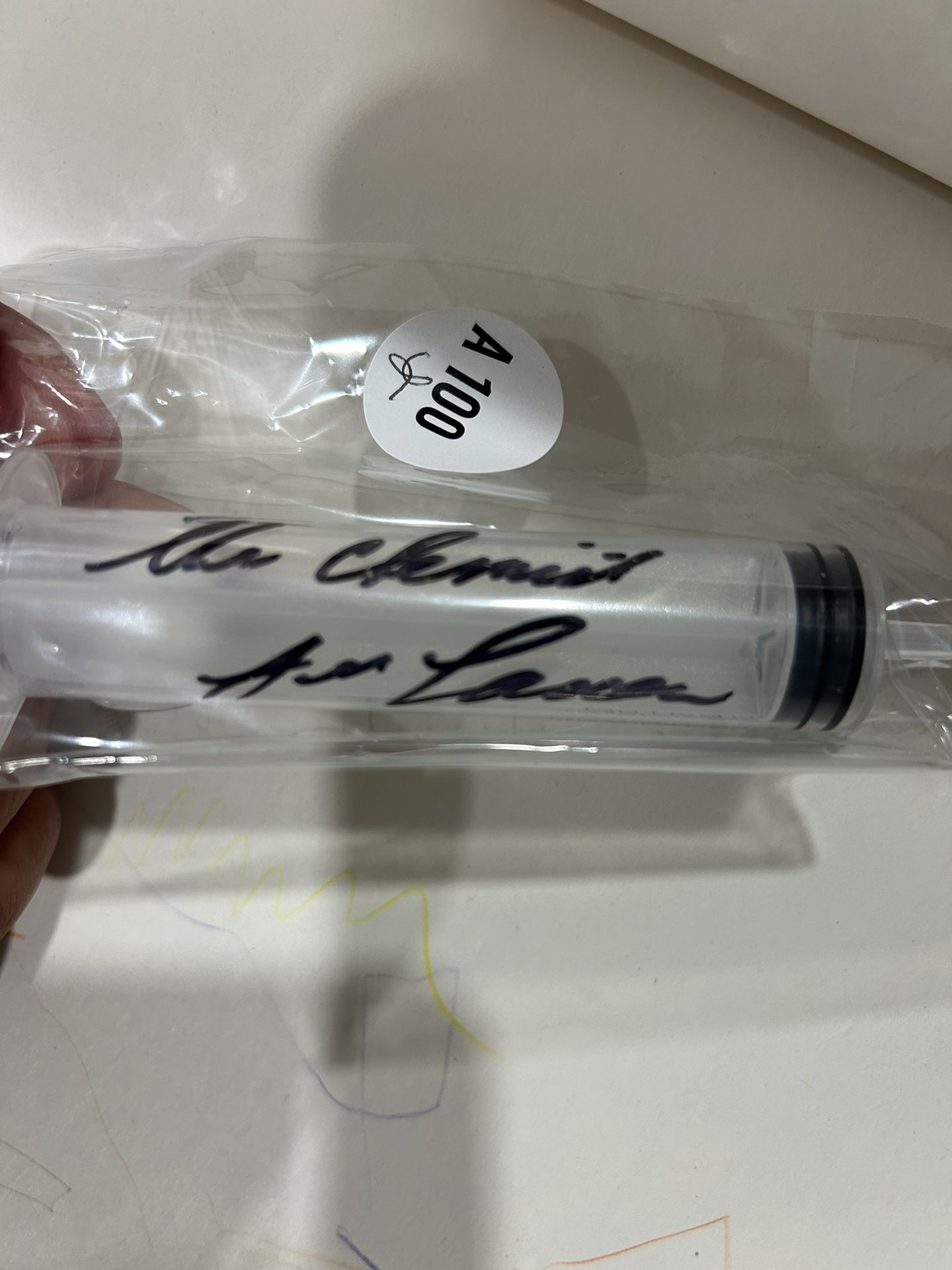 Jose Canseco Signed And Inscribed Syringe 