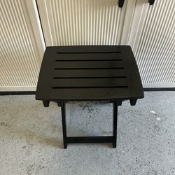 black Foldable wood Shower Stool bench Spa Bath Chair Seat