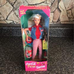Vintage Coca Cola Picnic Barbie Doll Mattel Special Edition in Box 1998