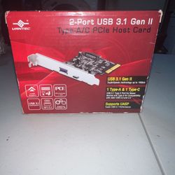 Vantec 2-Port USB 3.1 Gen II Type A/C PCIe Host Card