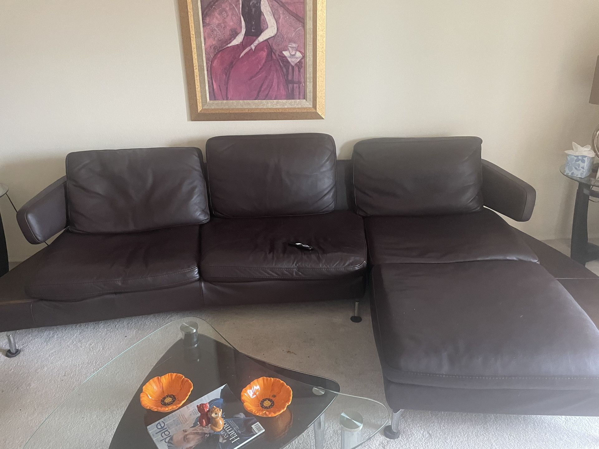Copenhagen All Real Leather Couch/loveseat for Sale in Scottsdale, AZ