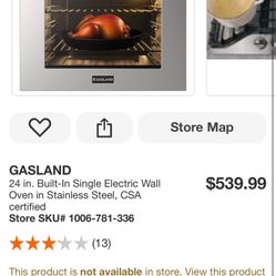 GASLAND 24 in. Built-In Single Electric Wall Oven in Stainless Steel, CSA certified