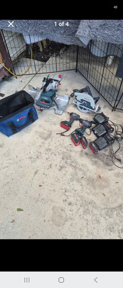 BOSCH 18V chapsaw skill saw and drill set