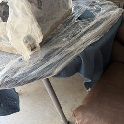 Ikea Oval Glass Dining Table/Desk – Chrome Legs, No Damage