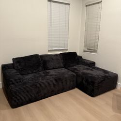 Boneless 96” Sectional Couch L Shape