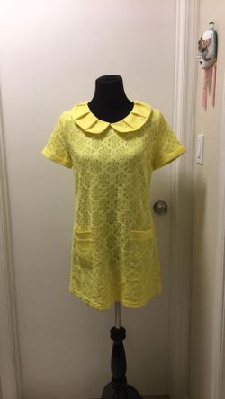 Bright yellow dress size medium