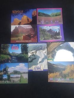 Lot of 9 Vintage Utah Postcards 1990s.