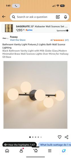 Bathroom Vanity Light Fixtures,5 Lights Bath Wall Sconce
