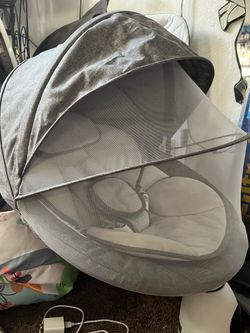 Baby Bouncer Seat with Canopy and Mesh Cover