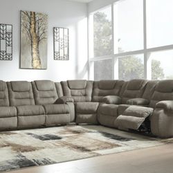 McCade Cobblestone Reclining Sectional

