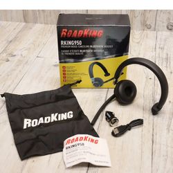 RoadKing RKING950 Premium Noise Canceling Bluetooth Headset -Wireless Calling