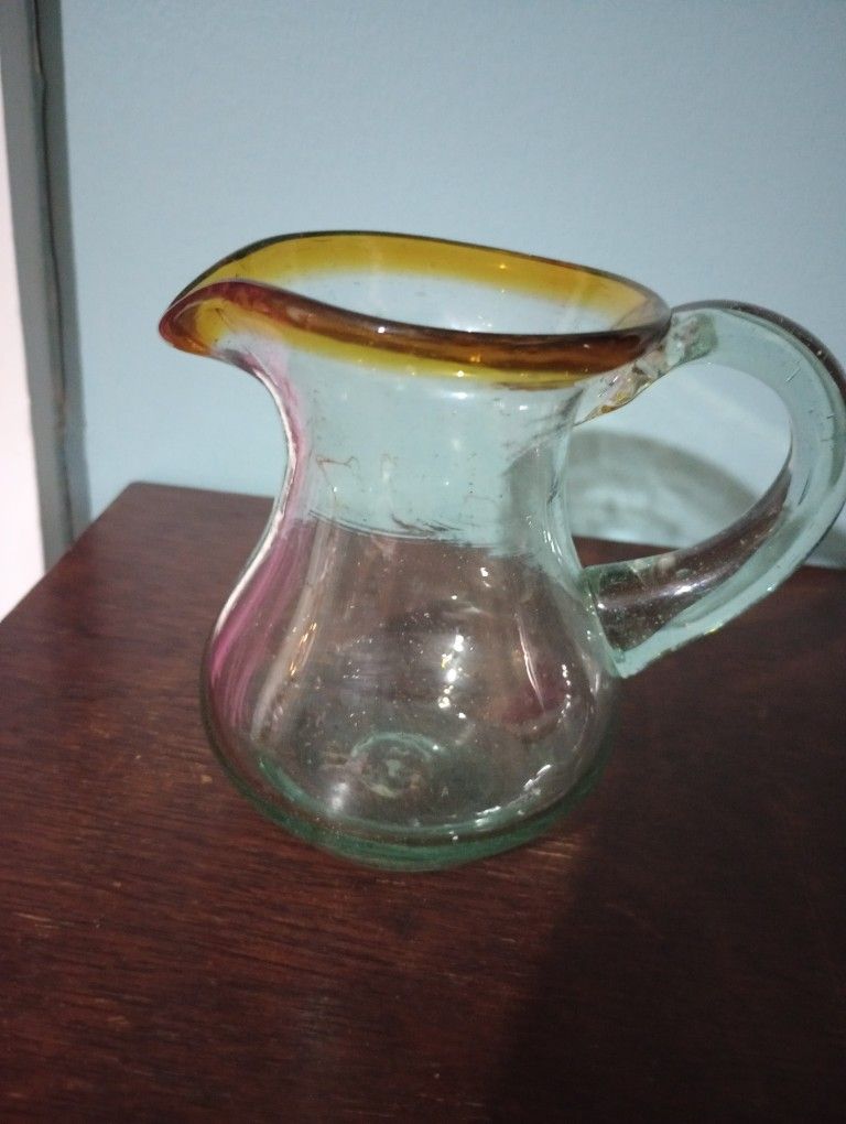 Amber Rim Small Pitcher