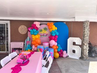 Barbie Malibu and surf board decorations