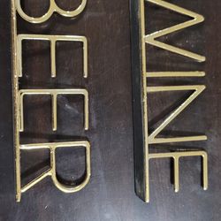 Decor Beer and Wine Metal sign