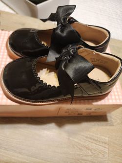 Black Bow Girls Shoes