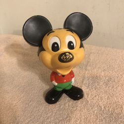Vintage 1976 Mattel Chatter Chum Mickey Mouse Pull String 7” Tall WORKS 