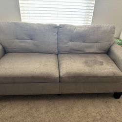 Grey and loveseat can be revived