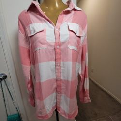 Barbie Button Down Long Sleeve Shirt Size M