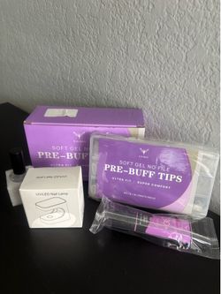 Soft gel no file pre-buff tips
