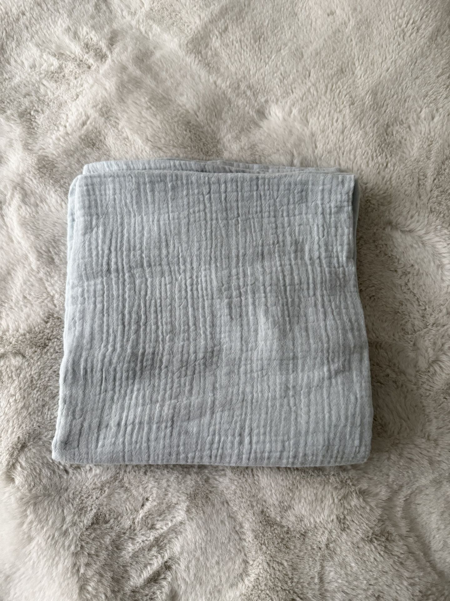 New - Light blue baby muslin swaddle blanket