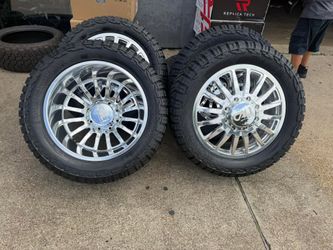 22" rims tires for ram 3500/ford f350 dually 