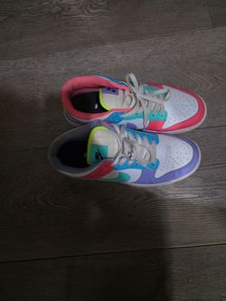 Multicolored pastel nikes