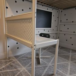 IKEA Bunk Bed, With Mattress & Desk