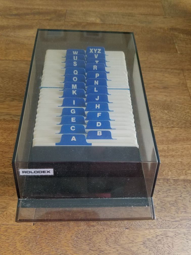 Vintage Rolodex Business Card File