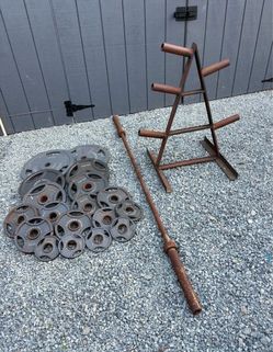 Gym weights barbell tree