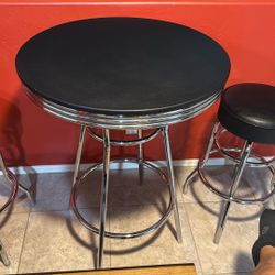 Bar Table And 2 Bar Stools