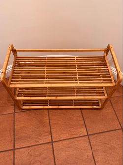 Bamboo shoe rack
