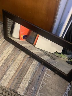 Hallway Mirror With Hooks For Clothes, Hats Etc. Reduced From $25