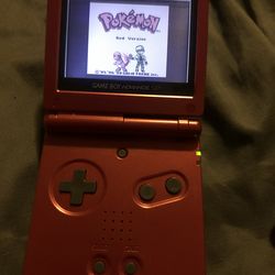 red gameboy advance sp