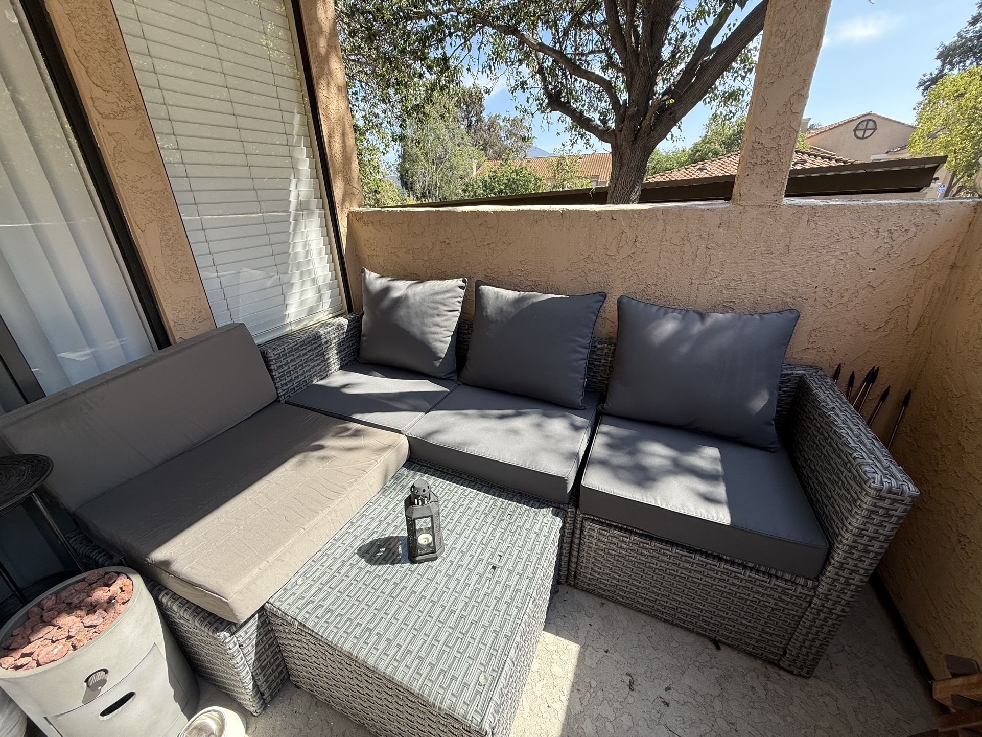 Outdoor Sofa Set With Table