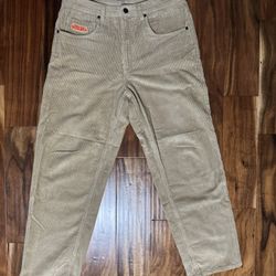 Empyre Khaki Corduroy Loose Fit Skate Pants