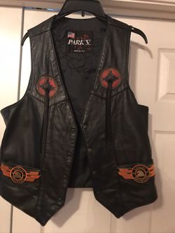 Leather Harley Davidson Vest Size 42