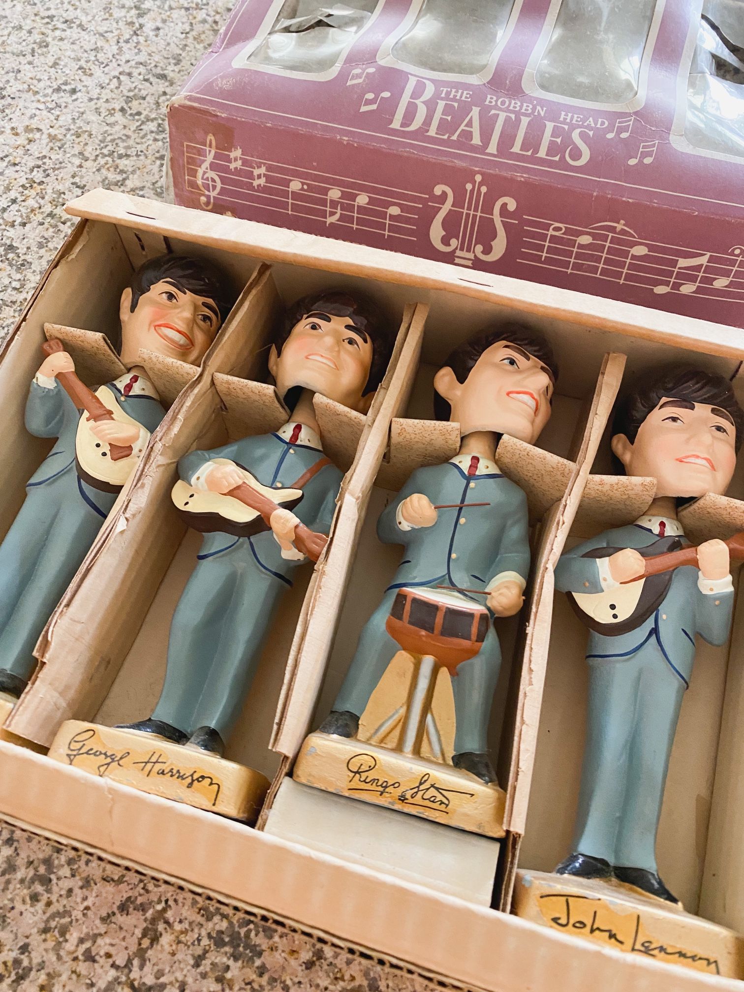 Beatles ORIGINAL 1964 Bobblehead Dolls Rare