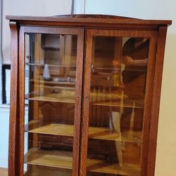 Solid Mahogany Cabinet/Curio/Collectors Cabinet 