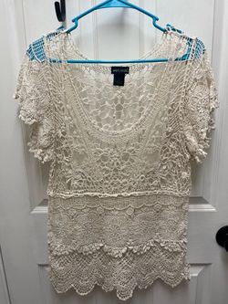 Cream Lace Top size M  $3