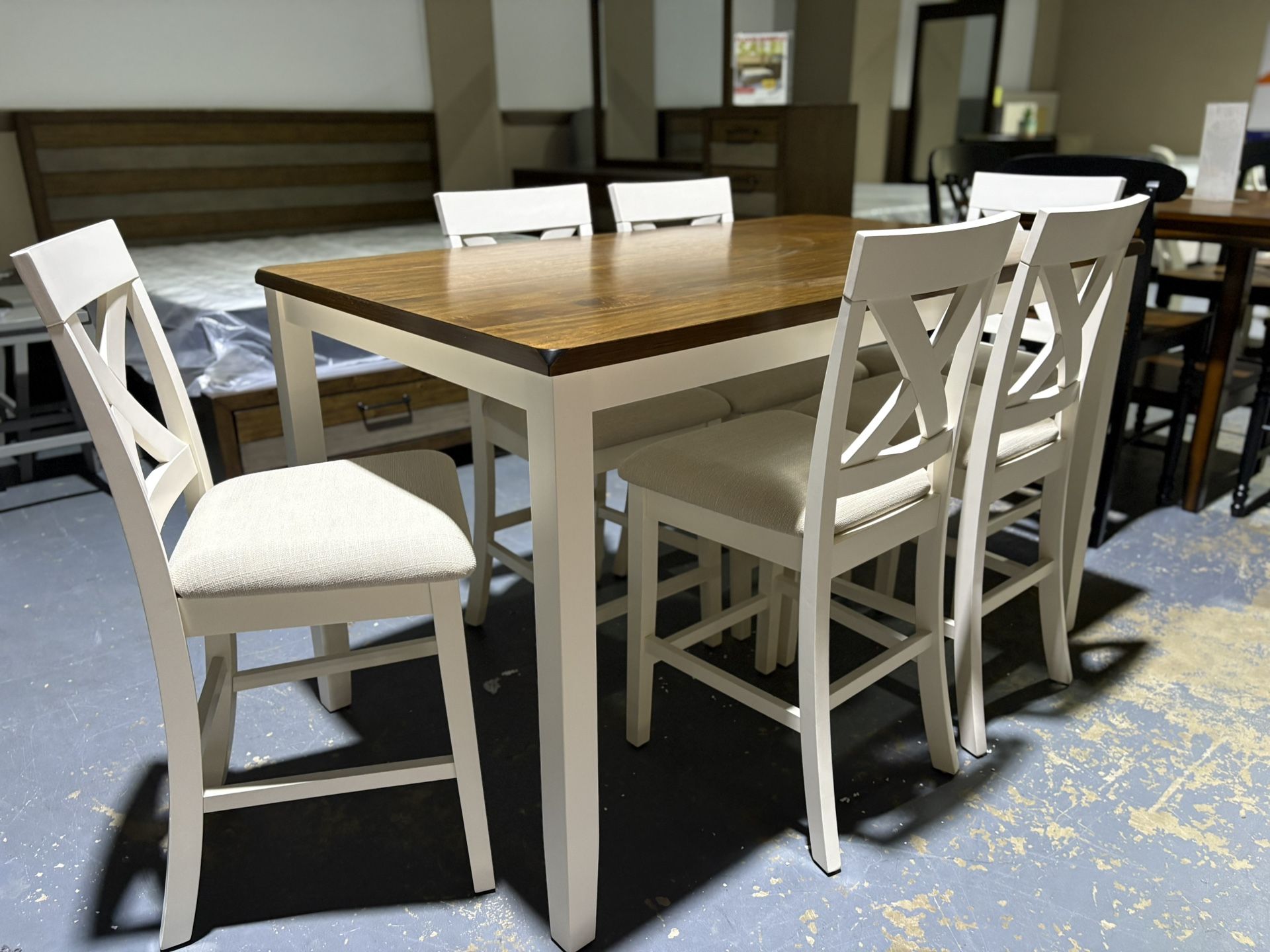 New 7pc Dining Table Set