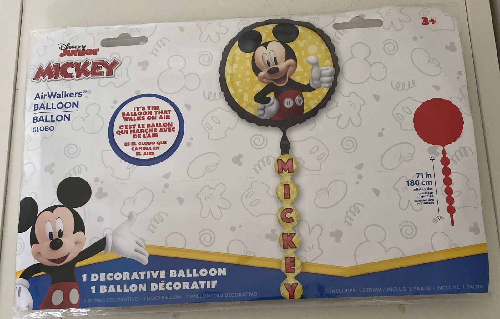Mickey Mouse AirWalker 71 Inch Tall Foil Balloon