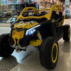 Canam 24v 4x4 Remote Control Screen For Videos Leather Seats Shocks Soft Tires 8mph 
