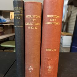 Antique Houston City Directories 1882 & 1890 