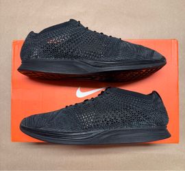 Nike Flyknit Racer Triple Black men’s sz 14 Running shoes Rare!