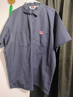 black Ben Davis half-zip work shirt