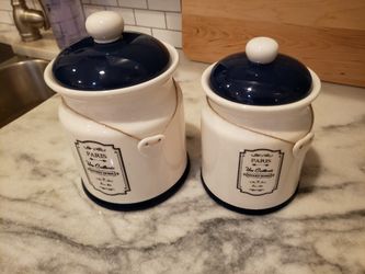 Beautiful Paris themed Canisters